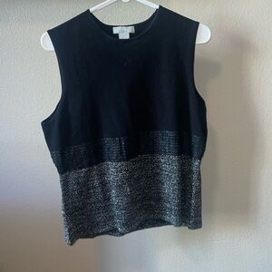 VINTAGE- black and silver top
